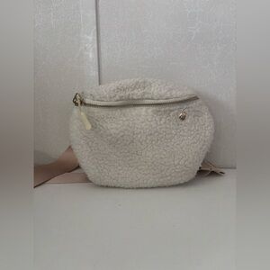Apana Studio To Street | Cozy Sherpa Belt Bag in off-white